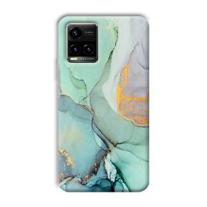 Green Marble Phone Customized Printed Back Cover for Vivo Y33s
