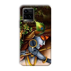 Krishna & Flute Phone Customized Printed Back Cover for Vivo Y33s