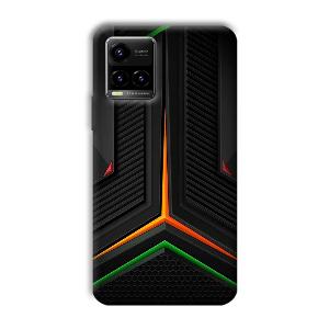 Black Design Phone Customized Printed Back Cover for Vivo Y33s