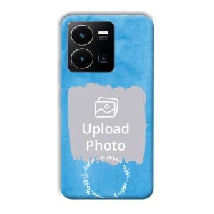 Blue Design Customized Printed Back Cover for Vivo Y35