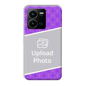 Purple Design Customized Printed Back Cover for Vivo Y35