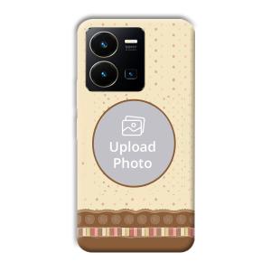 Brown Design Customized Printed Back Cover for Vivo Y35