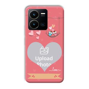 Love Birds Design Customized Printed Back Cover for Vivo Y35