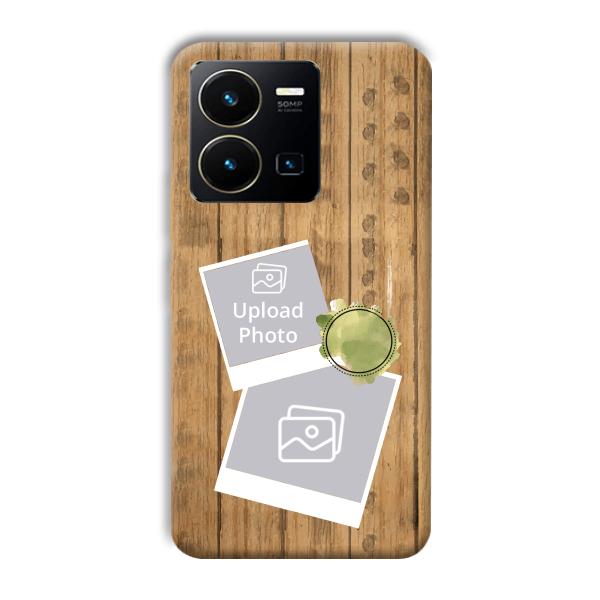 Wooden Photo Collage Customized Printed Back Cover for Vivo Y35