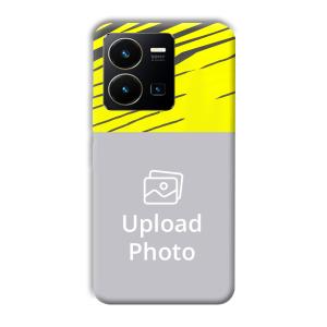 Yellow Lines Customized Printed Back Cover for Vivo Y35