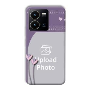 Lilac Pattern Customized Printed Back Cover for Vivo Y35
