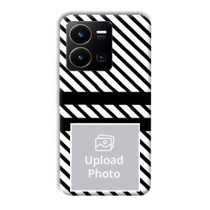 White Black Customized Printed Back Cover for Vivo Y35