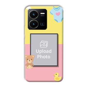 Teddy Bear Baby Design Customized Printed Back Cover for Vivo Y35