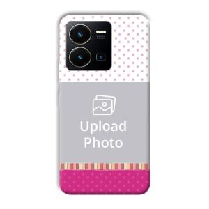 Baby Pink Design Customized Printed Back Cover for Vivo Y35