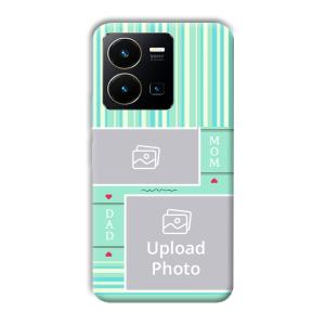 Mom Dad Customized Printed Back Cover for Vivo Y35