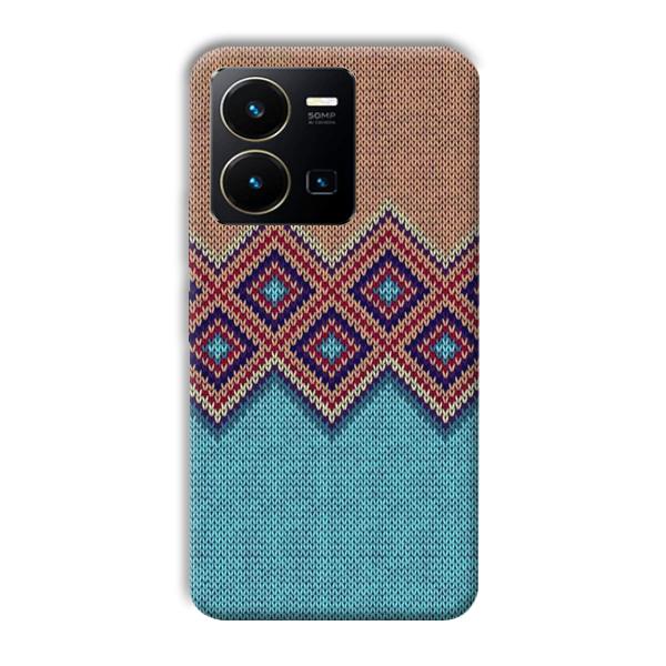 Fabric Design Phone Customized Printed Back Cover for Vivo Y35