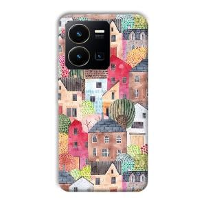 Colorful Homes Phone Customized Printed Back Cover for Vivo Y35