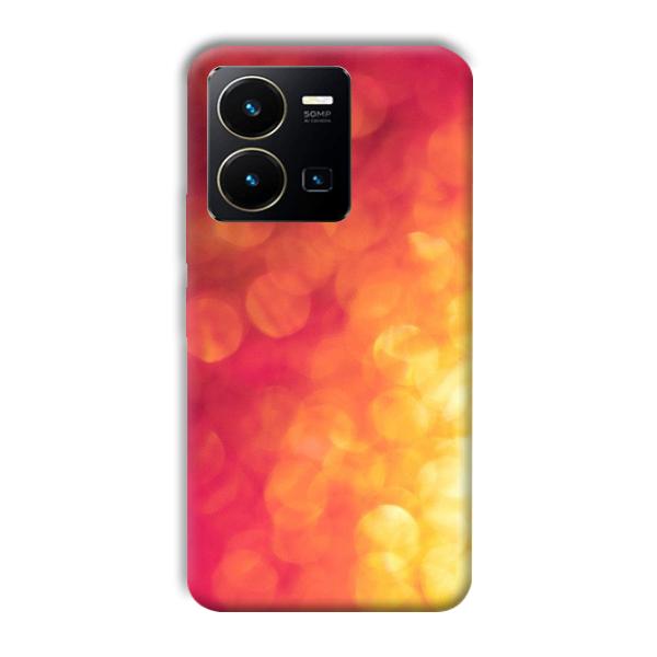 Red Orange Phone Customized Printed Back Cover for Vivo Y35