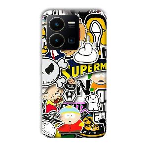 Cartoons Phone Customized Printed Back Cover for Vivo Y35