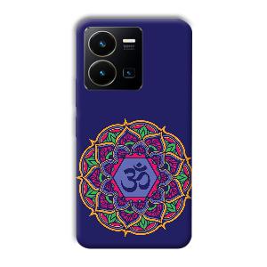 Blue Om Design Phone Customized Printed Back Cover for Vivo Y35