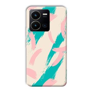 Pinkish Blue Phone Customized Printed Back Cover for Vivo Y35