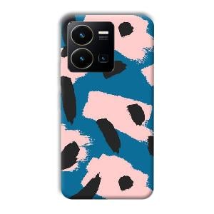 Black Dots Pattern Phone Customized Printed Back Cover for Vivo Y35