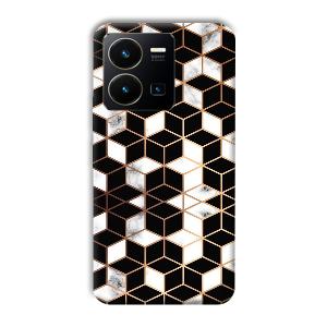 Black Cubes Phone Customized Printed Back Cover for Vivo Y35