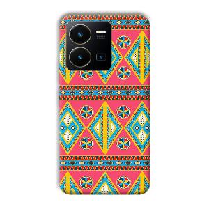 Colorful Rhombus Phone Customized Printed Back Cover for Vivo Y35