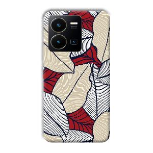 Leafy Pattern Phone Customized Printed Back Cover for Vivo Y35