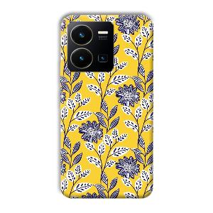 Yellow Fabric Design Phone Customized Printed Back Cover for Vivo Y35