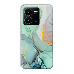 Green Marble Phone Customized Printed Back Cover for Vivo Y35