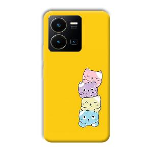 Colorful Kittens Phone Customized Printed Back Cover for Vivo Y35