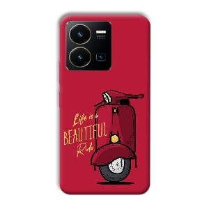 Life is Beautiful  Phone Customized Printed Back Cover for Vivo Y35