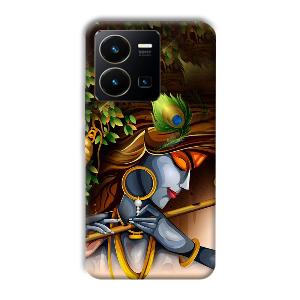 Krishna & Flute Phone Customized Printed Back Cover for Vivo Y35