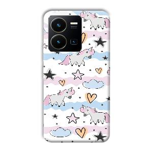 Unicorn Pattern Phone Customized Printed Back Cover for Vivo Y35