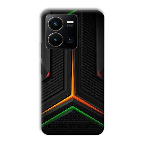 Black Design Phone Customized Printed Back Cover for Vivo Y35