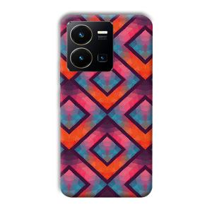 Colorful Boxes Phone Customized Printed Back Cover for Vivo Y35