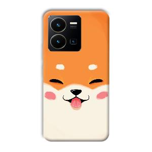 Smiley Cat Phone Customized Printed Back Cover for Vivo Y35