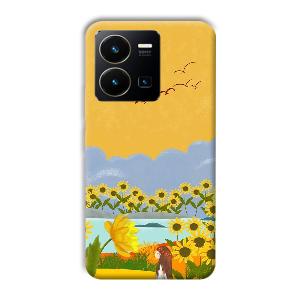 Girl in the Scenery Phone Customized Printed Back Cover for Vivo Y35