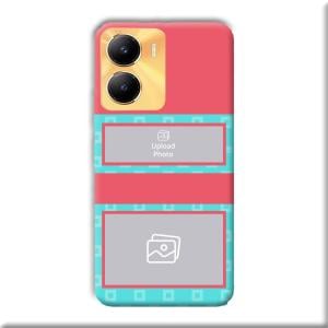 Blue Pink Customized Printed Back Cover for Vivo Y56 5G