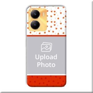 Orange Hearts Customized Printed Back Cover for Vivo Y56 5G