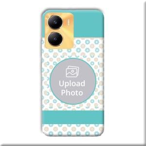 Blue Flowers Customized Printed Back Cover for Vivo Y56 5G