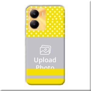 White & Yellow Customized Printed Back Cover for Vivo Y56 5G