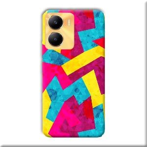 Pink Yellow Pattern Phone Customized Printed Back Cover for Vivo Y56 5G