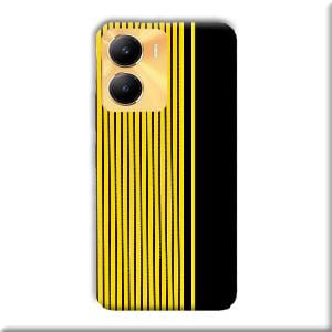 Yellow Black Design Phone Customized Printed Back Cover for Vivo Y56 5G