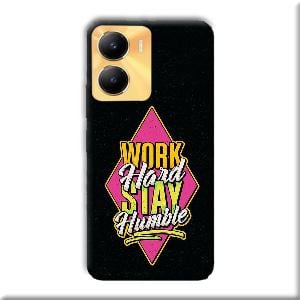 Work Hard Quote Phone Customized Printed Back Cover for Vivo Y56 5G