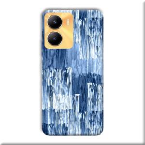 Blue White Lines Phone Customized Printed Back Cover for Vivo Y56 5G