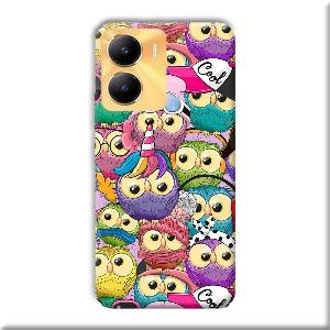 Colorful Owls Phone Customized Printed Back Cover for Vivo Y56 5G