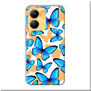 Blue Butterflies Phone Customized Printed Back Cover for Vivo Y56 5G