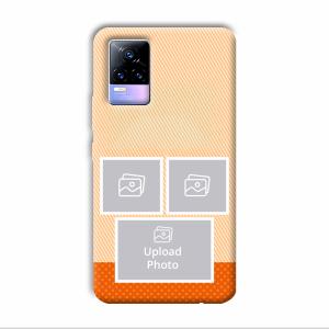 Orange Background Customized Printed Back Cover for Vivo Y73