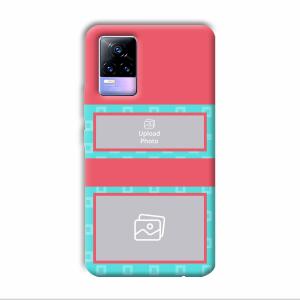 Blue Pink Customized Printed Back Cover for Vivo Y73
