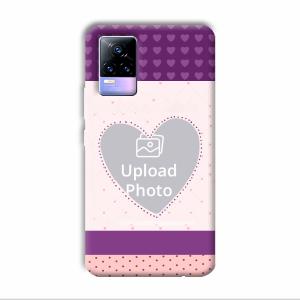 Purple Hearts Customized Printed Back Cover for Vivo Y73