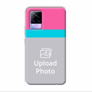 Pink & Sky Blue Customized Printed Back Cover for Vivo Y73