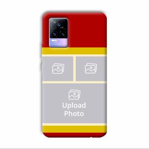 Red Yellow Collage Customized Printed Back Cover for Vivo Y73