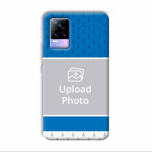Blue White Design Customized Printed Back Cover for Vivo Y73